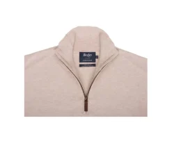 Jersey fino de de hombre - Algodón/cachemira - Beis moteado Vlad-Bexley Outlet