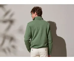 Jersey fino de hombre - Algodón/cachemira - Verde tila Vlad-Bexley Discount