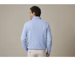 Jersey fino de hombre - Algodón/cachemira - Celeste moteado Vlad-Bexley Hot