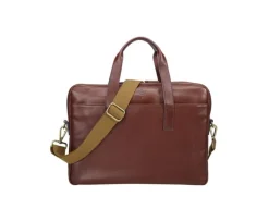 Maletín de cuero Coñac para hombre Harwinton-Bexley Sale
