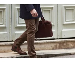 Maletín de cuero Coñac para hombre Harwinton-Bexley Sale
