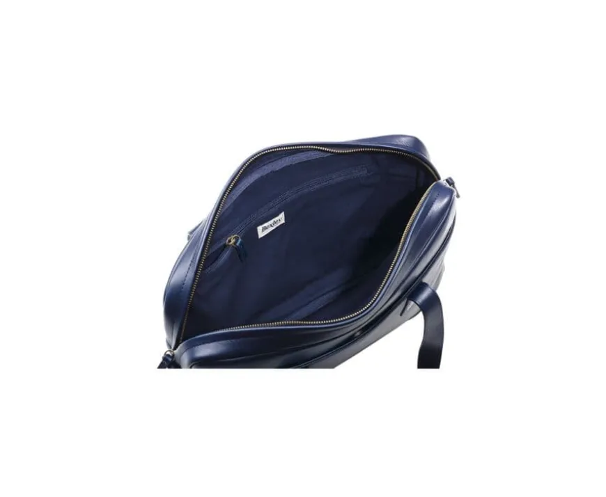 Maletín de cuero Navy para hombre Harwinton-Bexley Fashion