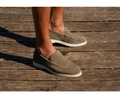 Mocasines de terciopelo hombre Terciopelo Caqui Manasota Ii-Bexley Cheap