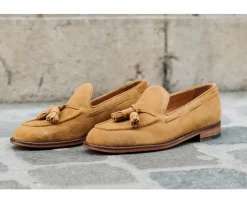 Mocasín de terciopelo Coñac para hombre Picadilly-Bexley Store