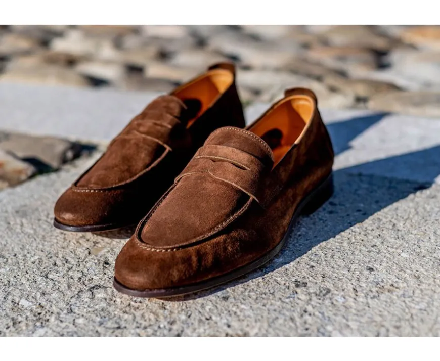 Mocasín de terciopelo Terciopelo Habana para hombre Cevio-Bexley Shop
