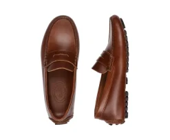 Mocasín de verano para hombre en piel Dark Chestnut Ferguson-Bexley Shop