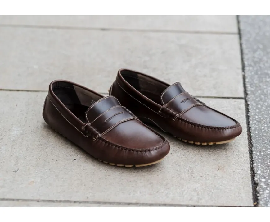 Mocasín de verano para hombre Pardo Oscuro Ferguson-Bexley Cheap