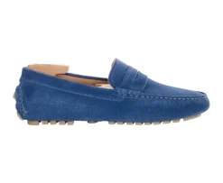 Mocasín de verano para hombre Terciopelo Azul Indigo Ferguson-Bexley New