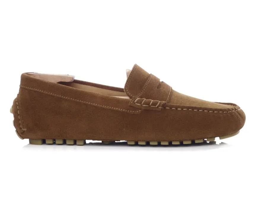 Mocasín de verano para hombre Terciopelo Caramelo Ferguson-Bexley Cheap