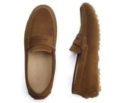 Mocasín de verano para hombre Terciopelo Caramelo Ferguson-Bexley Cheap