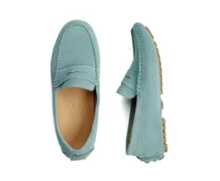 Mocasín de verano para hombre Terciopelo Verde Menta Ferguson-Bexley Hot
