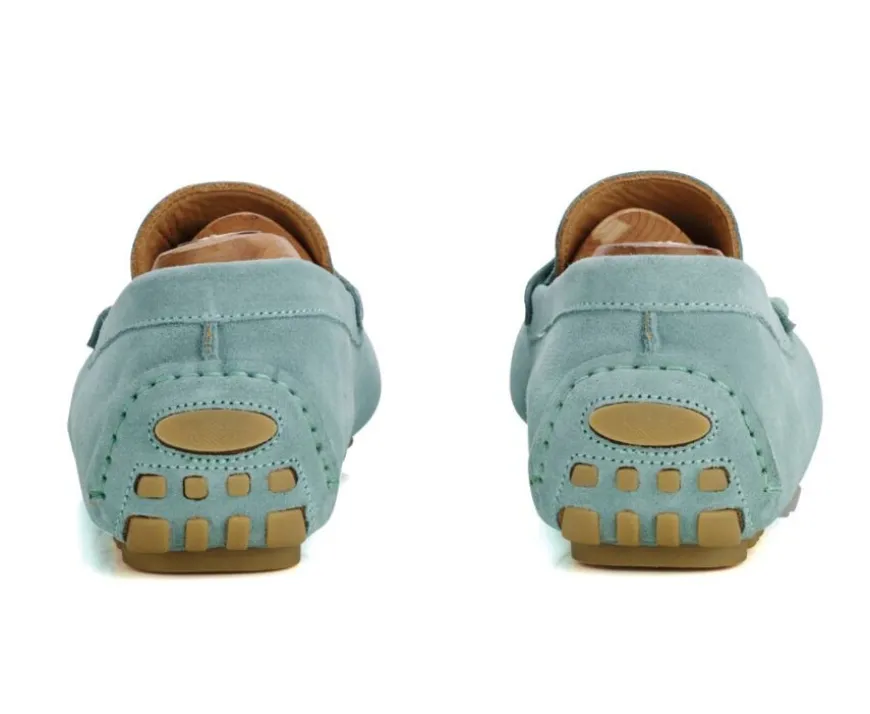 Mocasín de verano para hombre Terciopelo Verde Menta Ferguson-Bexley Hot