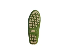 Mocasín de verano para hombre Terciopelo Verde & Castaño Ferguson-Bexley Shop