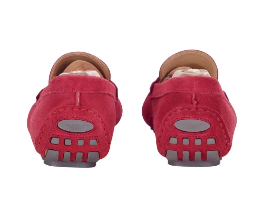 Mocasín de verano para hombre Terciopelo Rojo Oscuro Ferguson-Bexley Best Sale