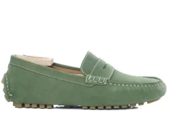 Mocasín de verano para hombre Terciopelo Verde Ferguson-Bexley Fashion