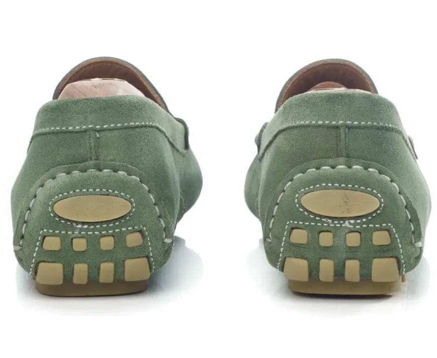Mocasín de verano para hombre Terciopelo Verde Ferguson-Bexley Fashion