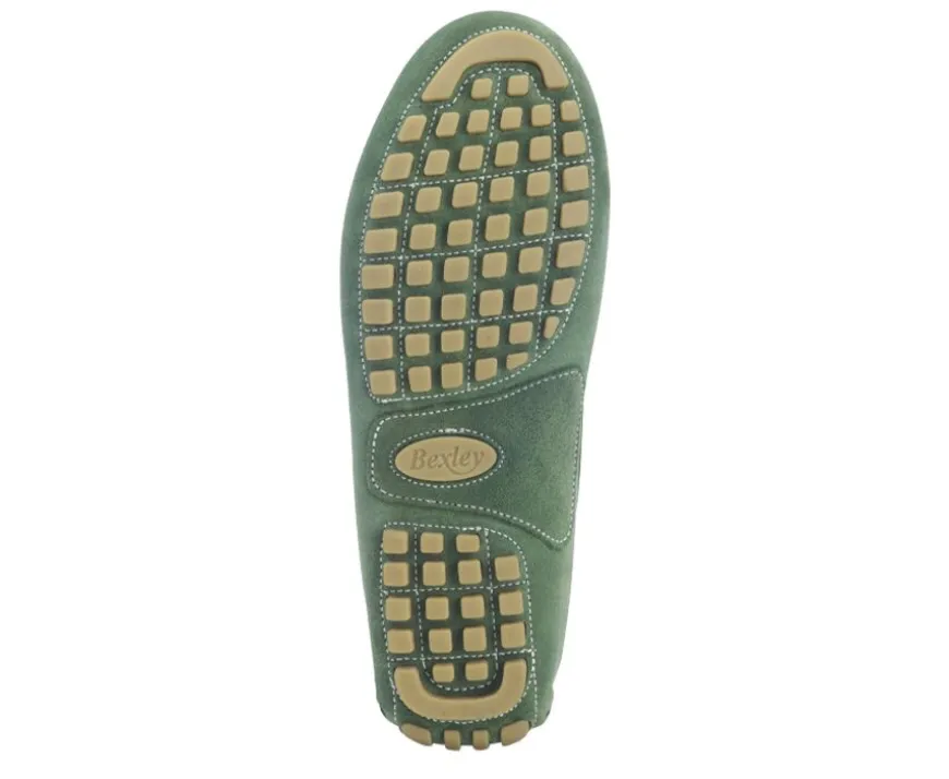 Mocasín de verano para hombre Terciopelo Verde Ferguson-Bexley Fashion
