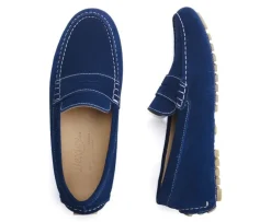 Mocasín de verano para hombre Terciopelo Índigo Ferguson-Bexley Flash Sale
