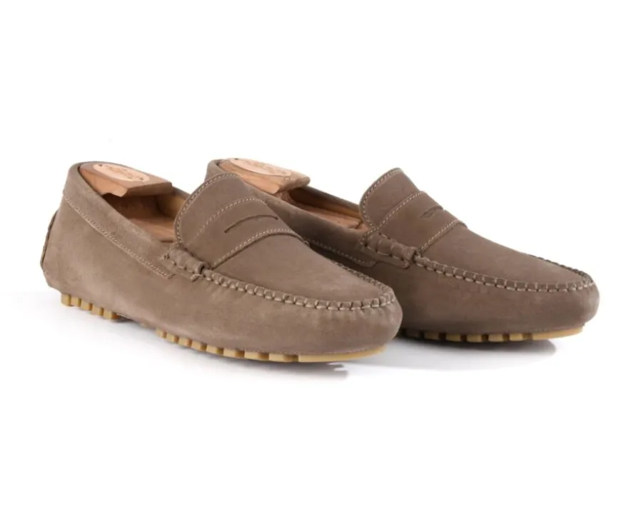Mocasín de verano Terciopelo Topo Biscayne-Bexley Sale