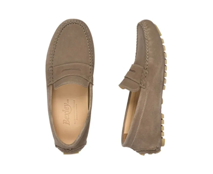 Mocasín de verano Terciopelo Topo Biscayne-Bexley Sale
