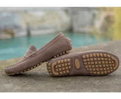 Mocasín de verano Terciopelo Topo Biscayne-Bexley Sale