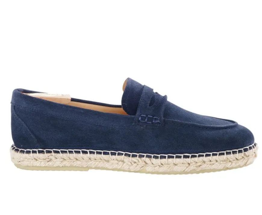 Mocasín hombre Terciopelo Beis Navy Panarea-Bexley Cheap