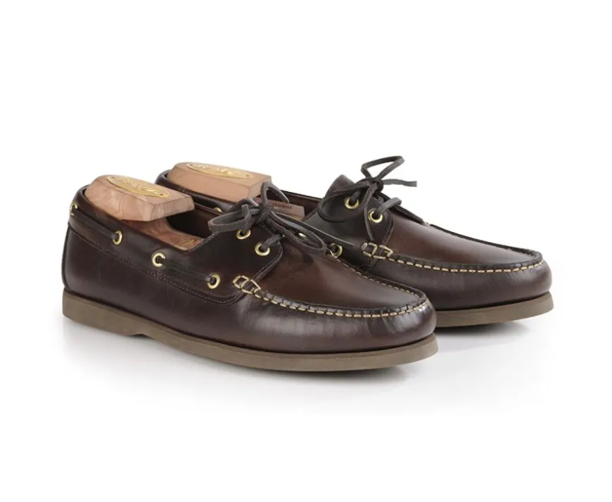 Náuticos de cuero Marrón oscuro para hombre Trawler-Bexley Sale