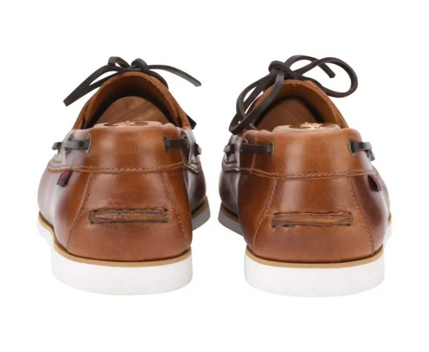 Náuticos de hombre de piel Coñac Trawler-Bexley Best Sale