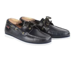 Náuticos hombre piel Azul marino Trawler-Bexley Fashion