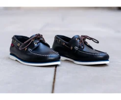 Náuticos hombre piel Azul marino Trawler-Bexley Fashion