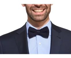 Pajarita de punto Azul marino para hombre-Bexley Shop