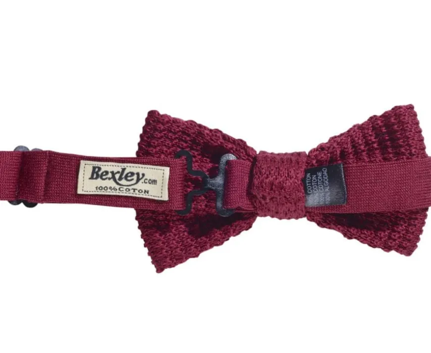 Pajarita de punto Burdeos para hombre Pajarita De Punto-Bexley Best