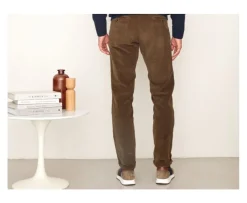 Pantalón chino de pana Aceituna para hombre Norman-Bexley Fashion