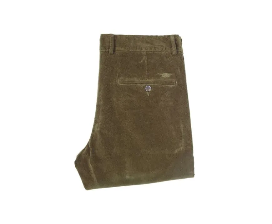 Pantalón chino de pana Aceituna para hombre Norman-Bexley Fashion