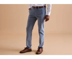 Pantalón chino de pana Azul grisáceo para hombre Norman-Bexley Shop