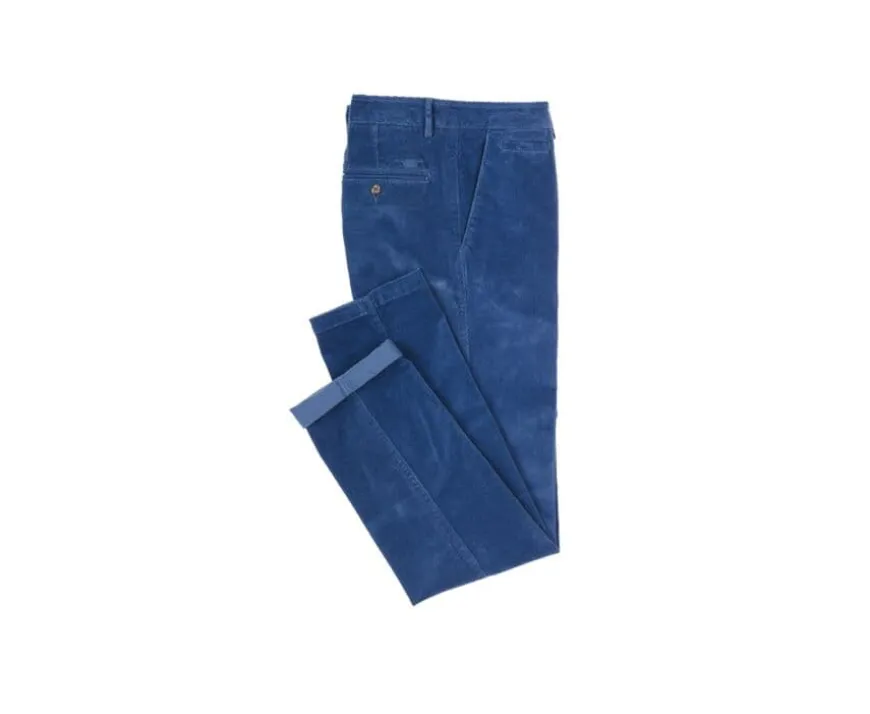 Pantalón chino de pana Azul Vaquero para hombre Norman-Bexley Outlet