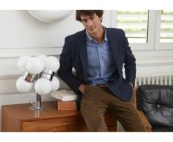 Pantalón chino de pana Caqui claro para hombre Norman-Bexley Outlet