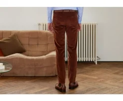 Pantalón chino de pana Caramelo Oscuro para hombre Norman-Bexley Fashion