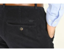 Pantalón chino de pana Navy para hombre Norman-Bexley Discount