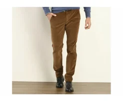 Pantalón chino de pana para hombre Camel oscuro Norman-Bexley Store