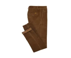 Pantalón chino de pana para hombre Camel oscuro Norman-Bexley Store