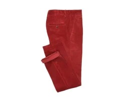 Pantalón chino de pana para hombre Rojo granate Norman-Bexley Store