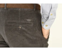 Pantalón chino de pana para hombre Gris topo Norman-Bexley Store