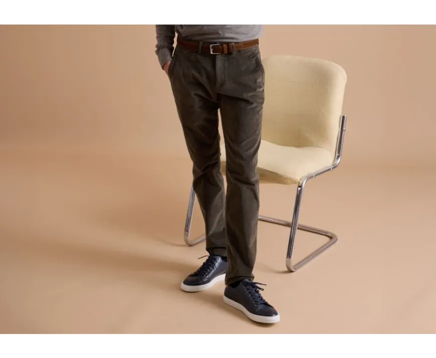 Pantalón chino de terciopelo Aceituna Kinsley-Bexley Hot