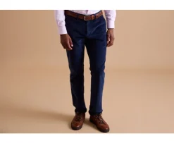 Pantalón chino de terciopelo Navy Kinsley-Bexley Sale