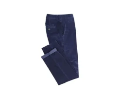 Pantalón chino de terciopelo Navy Kinsley-Bexley Sale