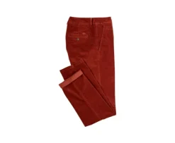 Pantalón chino de terciopelo Terracota Kinsley-Bexley Clearance