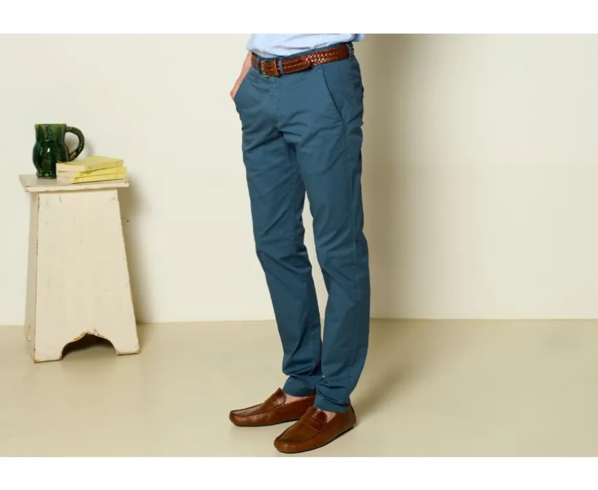 Pantalón chino hombre Azul grisáceo Kallen-Bexley Cheap