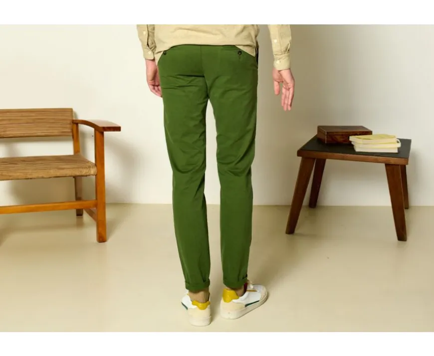 Pantalón chino hombre Verde bosque Kyrk-Bexley Clearance