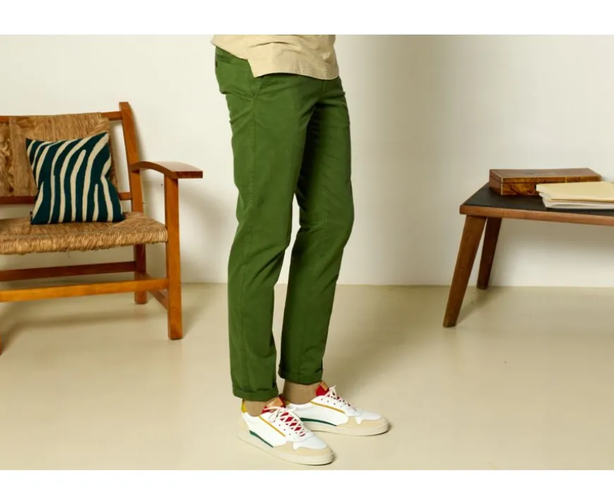 Pantalón chino hombre Verde bosque Kyrk-Bexley Clearance